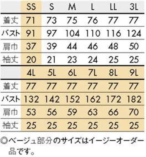 住商モンブラン 72-1374 スクラブ（男女兼用・半袖） ラクに動ける、アクティブな機能とデザイン・腕の上げ下げに考慮した高機能パターン設計。動きを考慮した効果的な「ゆとり」がポイント。・従来品の約3倍のびる、ハイパー素材！（特許出願中）ハイパーストレッチトリコット（ポリエステル100％）※イージーオーダー品（SS・4L～9L）につきましてはお問合せ下さい。 サイズ／スペック