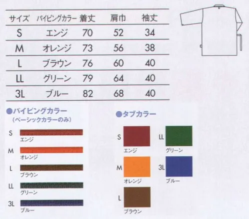 住商モンブラン 79-501 検診衣（男女兼用・8分袖・上衣） 検査から療養まで、気持ちを和らげるウェア。高機能な素材で、着心地のいいペイシェントウェアを揃えました。洗濯に耐えうる強度、耐久性のほか速乾性も抜群です。安心感を与える、優しい色目のベーシックカラー。パイピングとタブで色をかえてサイズ分けしています。●畳んだ状態やハンガーに掛けた状態でも認識しやすいサイズタブ。上衣は内襟、後ろ襟、左裾の3箇所、パンツは左腰、左裾の2箇所についています。●胸元がはだけにくい、2箇所の内紐。結び目をまちがえにくいよう上と下の紐色をかえています。 サイズ／スペック