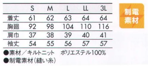 住商モンブラン 8-101 カーディガン（レディス・長袖） 表情をすっきり見せる浅めのVネック、ポケットの配色デザインもポイントです。店内外を行き来するスタッフにおすすめしたいアウター。 サイズ／スペック