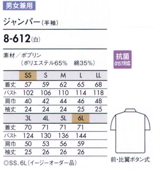 ユニフォーム1.COM 食品白衣jp 食品工場用 住商モンブラン フード