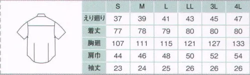 住商モンブラン BF2572-2 シャツ（メンズ・半袖） 透けにくく、イージーケアが嬉しいストレッチシャツ。 サイズ／スペック