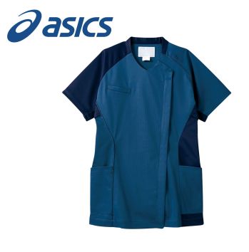 ドクターウェア 半袖ジャケット（ブルゾン・ジャンパー） アシックス CHM355-39 スクラブ（半袖） 医療白衣com