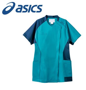 ドクターウェア 半袖ジャケット（ブルゾン・ジャンパー） アシックス CHM355-43 スクラブ（半袖） 医療白衣com