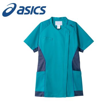 ドクターウェア 半袖ジャケット（ブルゾン・ジャンパー） アシックス CHM356-49 スクラブ（半袖） 医療白衣com