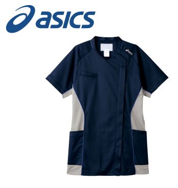 ドクターウェア 半袖ジャケット（ブルゾン・ジャンパー） アシックス CHM356-90 スクラブ（半袖） 医療白衣com