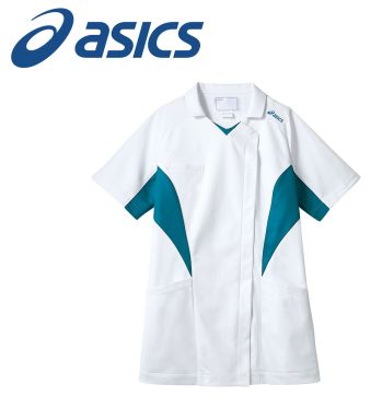 ナースウェア 半袖ジャケット（ブルゾン・ジャンパー） アシックス CHM357-14 ナースジャケット（半袖） 医療白衣com