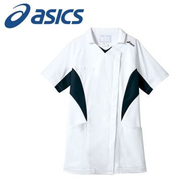 ナースウェア 半袖ジャケット（ブルゾン・ジャンパー） アシックス CHM357-19 ナースジャケット（半袖） 医療白衣com