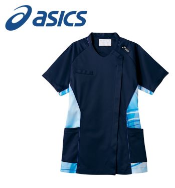 ナースウェア 半袖ジャケット（ブルゾン・ジャンパー） アシックス CHM358-93 スクラブ（半袖） 医療白衣com
