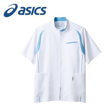 ドクターウェア 半袖ジャケット（ブルゾン・ジャンパー） アシックス CHM552-0104 メンズジャケット（半袖） 医療白衣com