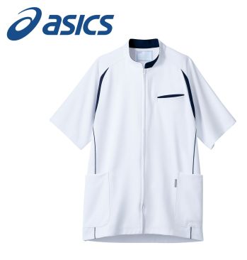ドクターウェア 半袖ジャケット（ブルゾン・ジャンパー） アシックス CHM552-0109 メンズジャケット（半袖） 医療白衣com