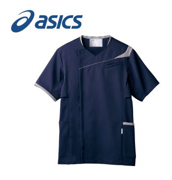 ドクターウェア 半袖ジャケット（ブルゾン・ジャンパー） アシックス CHM854-0940 メンズジャケット（半袖） 医療白衣com