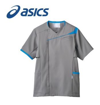 ドクターウェア 半袖ジャケット（ブルゾン・ジャンパー） アシックス CHM854-4043 メンズジャケット（半袖） 医療白衣com
