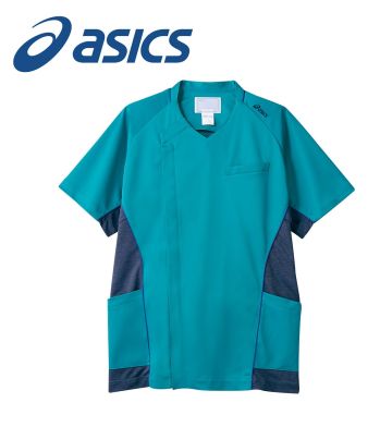ドクターウェア 半袖ジャケット（ブルゾン・ジャンパー） アシックス CHM856-49 スクラブ（半袖） 医療白衣com