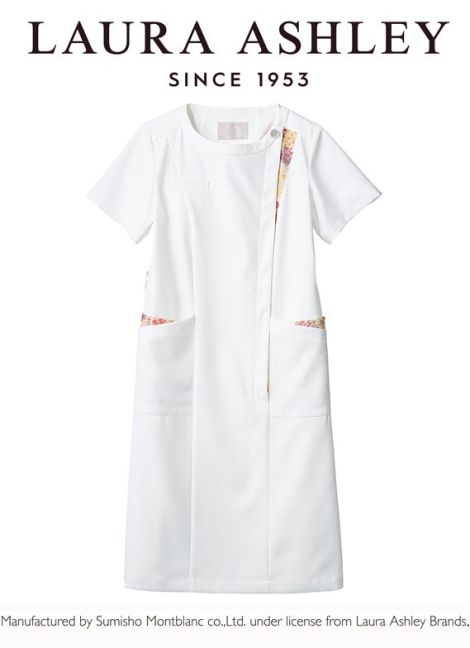 医療白衣com ナースワンピース（半袖） ローラ アシュレイ LW411-12 医療白衣の専門店