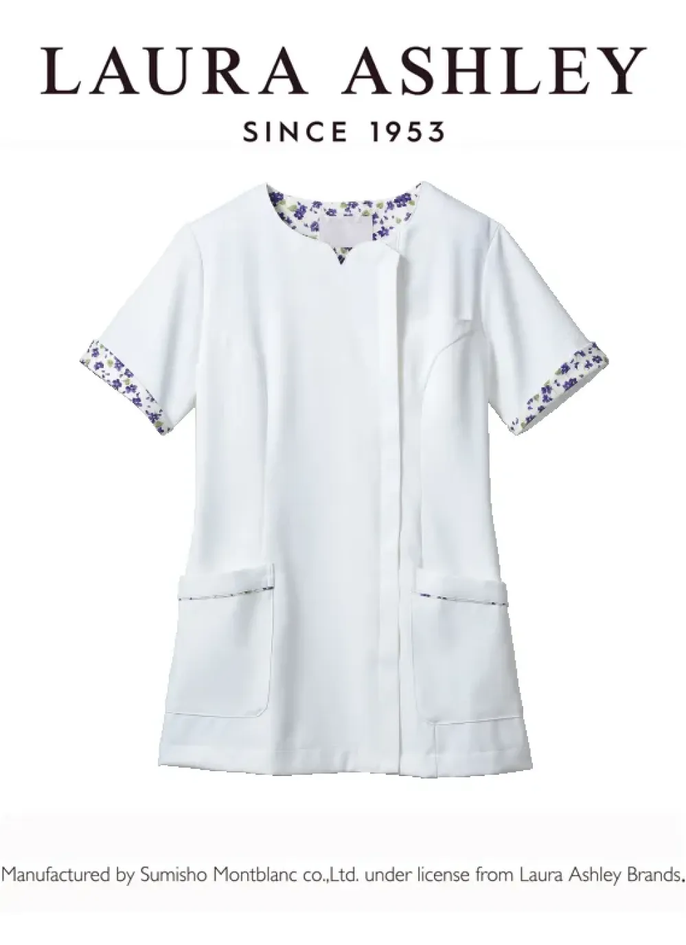 ローラアシュレイ エステサロン ユニフォーム ナース服 介護服LW611-22 スクラブ（半袖） ローラ アシュレイ LW611-16 白衣・診察衣・ナース服