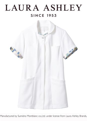 ナースウェア 半袖ジャケット（ブルゾン・ジャンパー） ローラ アシュレイ LW801-13 ナースジャケット(半袖) 医療白衣com