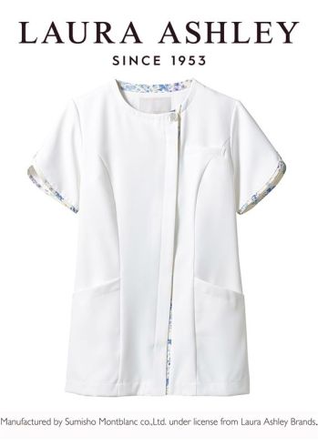 ナースウェア 半袖ジャケット（ブルゾン・ジャンパー） ローラ アシュレイ LW802-13 ナースジャケット(半袖) 医療白衣com
