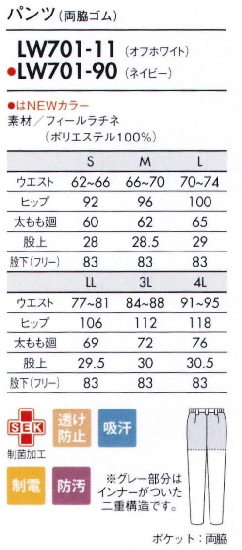 ユニフォーム1 ローラ アシュレイのパンツ（米式パンツ）スラックス LW701-90