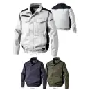 作業服JP 男女ペア 長袖ジャケット（ブルゾン・ジャンパー） 村上被服 V4212 難燃サイドファン長袖ブルゾン（ファン・バッテリー・保冷剤別売）