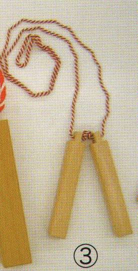祭り鳴物 拍子木 東京いろは HYOUSHIGI-3 拍子木（13．5×2×2センチ） 祭り用品jp