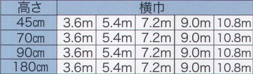 東京いろは 51112 紅白幕 （木綿/プリント） 高さ45センチ 紅白幕には紅白紐がセットです。高さと横巾でご指定ください。※この商品はご注文後のキャンセル、返品及び交換は出来ませんのでご注意下さい。※なお、この商品のお支払方法は、先振込（代金引換以外）にて承り、ご入金確認後の手配となります。 サイズ／スペック