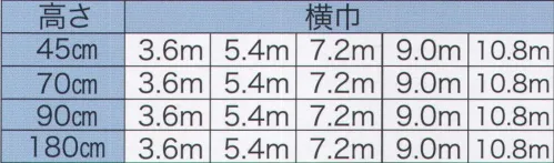 東京いろは 51113 紅白幕 （木綿/プリント） 高さ45センチ 紅白幕には紅白紐がセットです。高さと横巾でご指定ください。※この商品はご注文後のキャンセル、返品及び交換は出来ませんのでご注意下さい。※なお、この商品のお支払方法は、先振込（代金引換以外）にて承り、ご入金確認後の手配となります。 サイズ／スペック