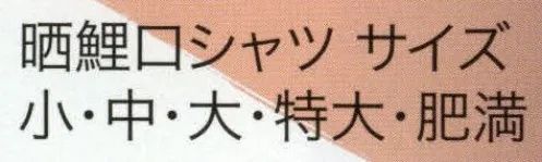 東京いろは MENSARASHIKOI 綿晒鯉口シャツ（大人） ※この商品はご注文後のキャンセル、返品及び交換は出来ませんのでご注意下さい。※なお、この商品のお支払方法は、先振込（代金引換以外）にて承り、ご入金確認後の手配となります。 サイズ／スペック