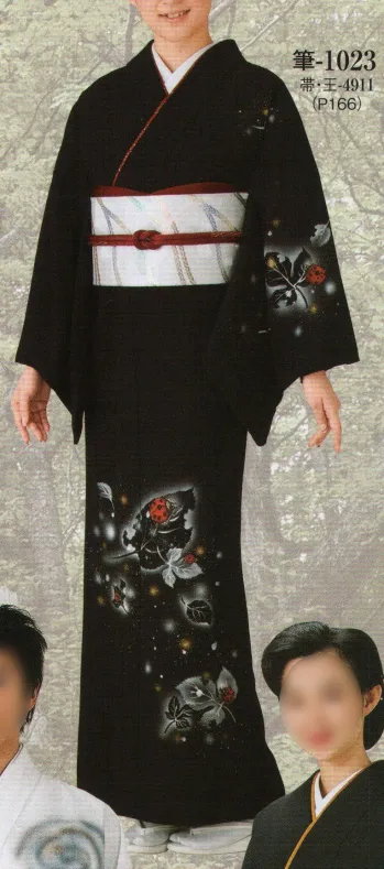 踊り衣装・着物 踊り衣装 日本の歳時記 1023 手描き絵羽 筆印（反物） 祭り用品jp