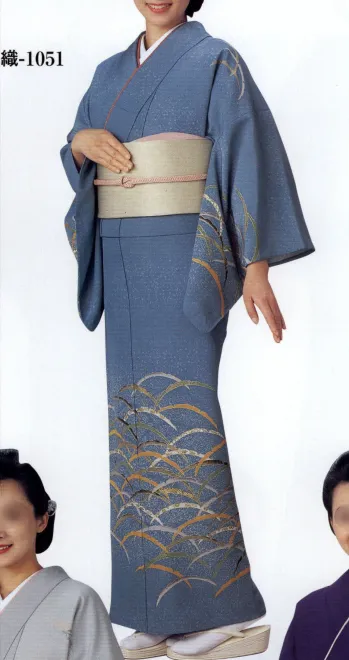 踊り衣装・着物 踊り衣装 日本の歳時記 1051 ちりめん付下絵羽 織印（反物） 祭り用品jp