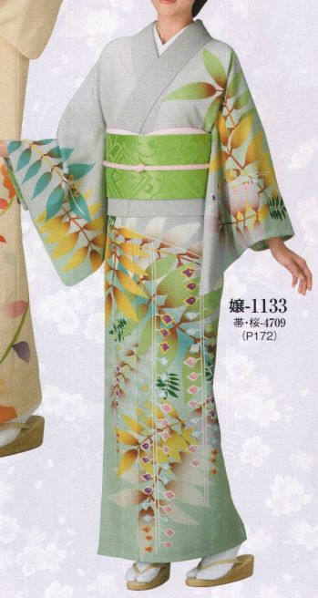 日本の歳時記 1133 特殊染一越絵羽 嬢印（反物） ※この商品は反物です。