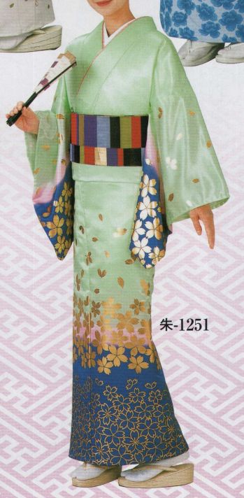 踊り衣装・着物 踊り衣装 日本の歳時記 1251 綸子絵羽 朱印（反物） 祭り用品jp