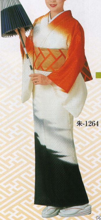 踊り衣装・着物 踊り衣装 日本の歳時記 1264 綸子絵羽 朱印（反物） 祭り用品jp