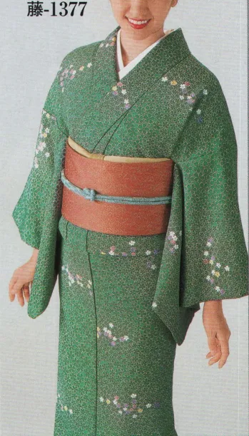 踊り衣装・着物 踊り衣装 日本の歳時記 1377 一越小紋 藤印（反物） 祭り用品jp