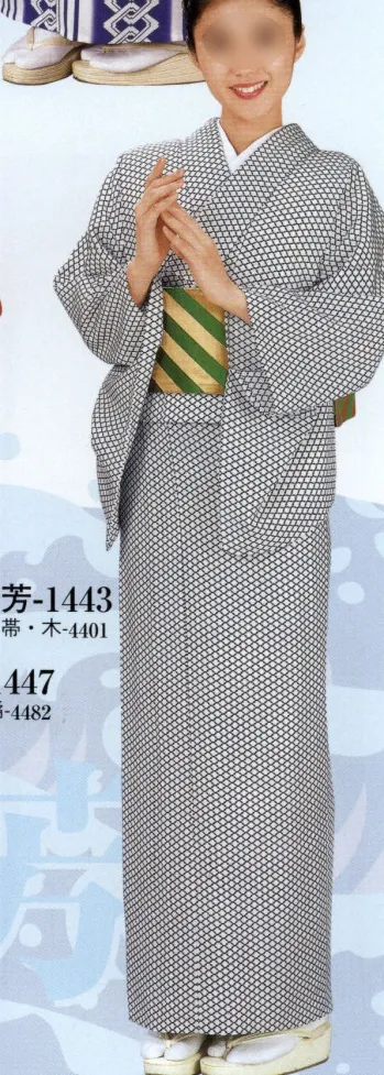 踊り衣装・着物 踊り衣装 日本の歳時記 1443 一越小紋 芳印（反物） 祭り用品jp