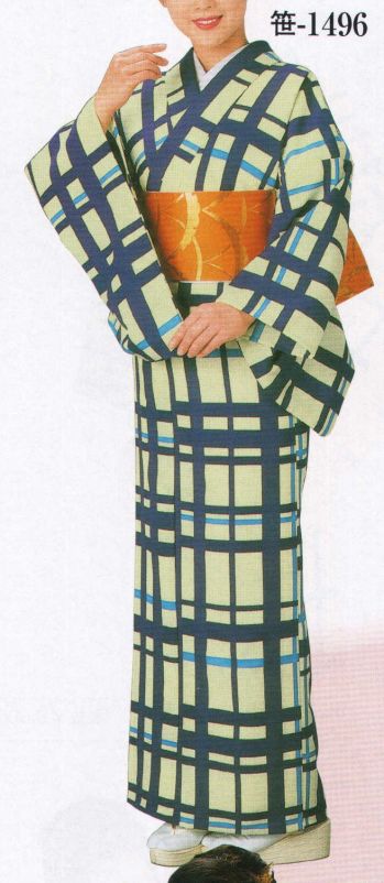 踊り衣装・着物 踊り衣装 日本の歳時記 1496 一越手染小紋 笹印（反物） 祭り用品jp