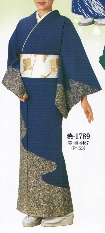 踊り衣装・着物 踊り衣装 日本の歳時記 1789 一越金箔絵羽 暁印（反物） 祭り用品jp