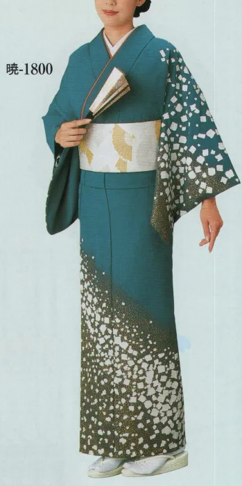 踊り衣装・着物 踊り衣装 日本の歳時記 1800 一越金箔絵羽 暁印（反物） 祭り用品jp