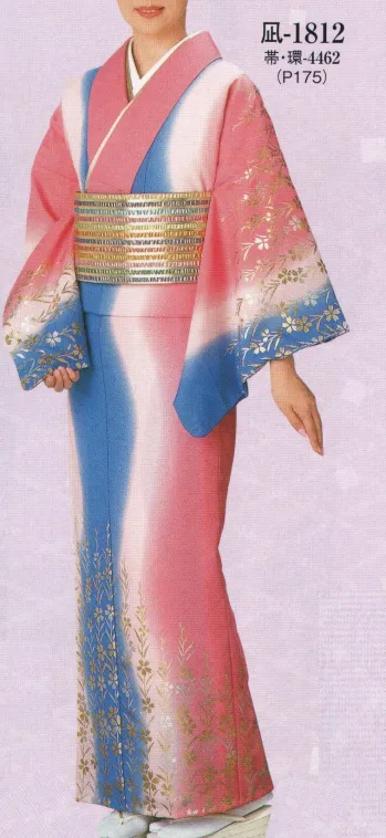 踊り衣装・着物 踊り衣装 日本の歳時記 1812 金箔絵羽 凪印（反物） 祭り用品jp