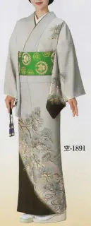 日本の歳時記 1891 一越絵羽 空印（反物） ※この商品は反物です。