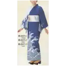 祭り用品jp ゆかた 浴衣 日本の歳時記 2075-3 仕立上りゆかた 紺印（女物）
