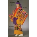 祭り用品jp ステージ衣装・沖縄民謡衣装 沖縄民謡衣装 日本の歳時記 2961-A 仕立上り沖縄民謡衣裳 縄印（袷せ仕立）
