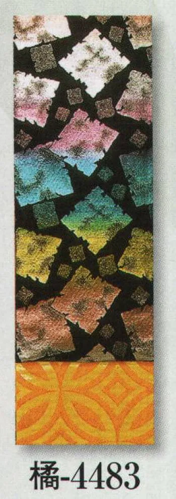 踊り衣装・着物 踊り帯 日本の歳時記 4483 （女物別織）仕立四寸小袋帯 橘印 祭り用品jp