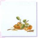 日本の歳時記 5536 ガーゼハンカチ（二重織） 柑印 柿