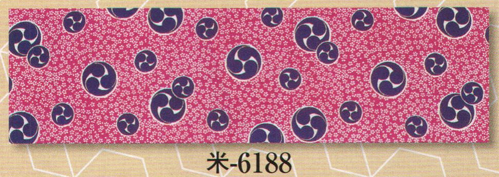 日本の歳時記 6188 シルクプリント手拭 米印 巴/桜