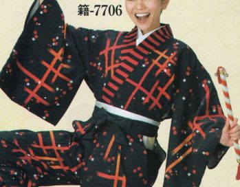 踊り衣装・着物 踊り衣装 日本の歳時記 7706 仕立上り袴下着物 籍印 祭り用品jp
