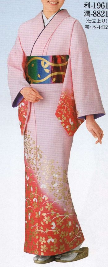 踊り衣装・着物 踊り衣装 日本の歳時記 8821 女物仕立上り 潤印（単衣ミシン仕立） 祭り用品jp