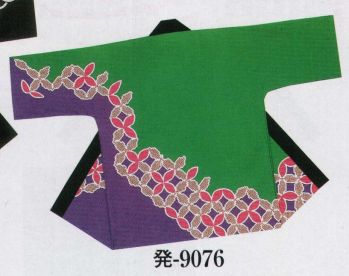 日本の歳時記 9076 シルクプリント袢天 発印 肩山切替仕立