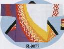 日本の歳時記 9077 シルクプリント袢天 発印 肩山切替仕立