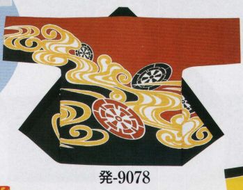 日本の歳時記 9078 シルクプリント袢天 発印 肩山切替仕立