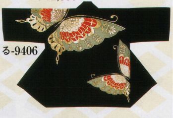 日本の歳時記 9406 祭・踊り袢天 る印 金・銀箔付